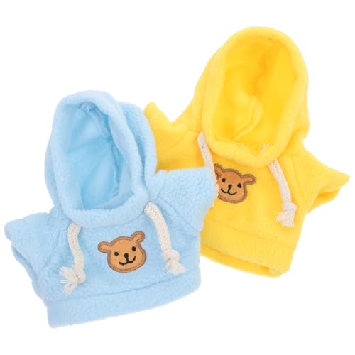 HEMOTON 2 Pcs Tragen Kleidung Doll Kleidung Stofftiere Kleidung Bärer Hoodie Pullover Süße Winzige Kleidung Passt 12-16 Zoll Bären Machen Ihre Eigenen Plüschbären-Outfits Zubehör von HEMOTON