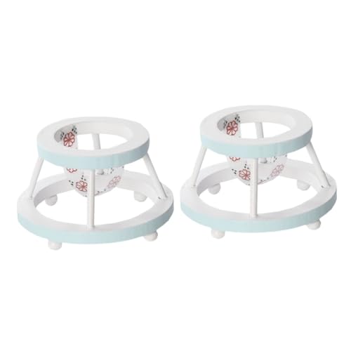 HEMOTON 2 STK Puppenhaus Lauflernhilfe Puppenwagen Mini-Hausschmuck Modelle Spielzeuge Mini-Baby-Walker-Modell Mini-Hausaccessoire Möbel Requisiten die täglichen Erfordernisse Zubehör von HEMOTON