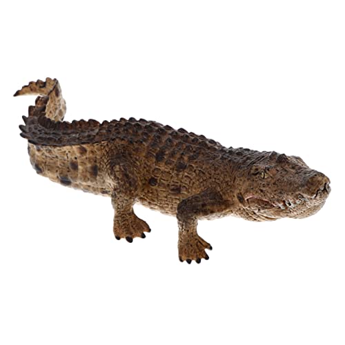 HEMOTON 2 STK Simuliertes Krokodilmodell Dschungeltierfiguren Krokodil-Miniaturfiguren Spielzeug Modelle Alligator-Modell realistisches Alligatormodell großes Krokodil Zubehör Kind Vinyl von HEMOTON