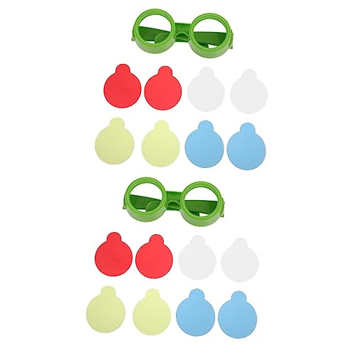 HEMOTON 2 Sätze Brille Farben Experimentierbrille für Sicher und Leicht zu Reinigen für Kreative Experimente und Farbenspiele von HEMOTON