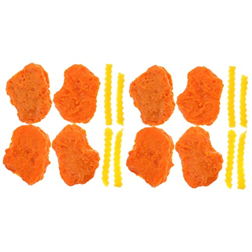 HEMOTON 2 Sätze Gefälschte Chicken Nuggets und Pommes Frites gefälschte Fleischscheibe gefälschte Brathähnchenmodelle Hühnernuggets Simulation gebratener Chicken Nuggets Vorzeigemodell PVC von HEMOTON