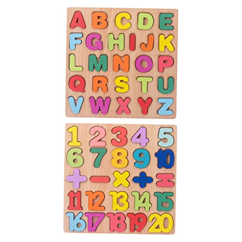 HEMOTON 2 Sätze Holz Alphabet und Zahlen Puzzle Teiliges Set für Lernspielzeug Kognitiven Fähigkeiten Hand Augen Koordination und Mathematischen Grundlagen HEMOTON 2 Sätze Holz Alphabet und Zahlen Puzzle Teiliges Set für Lernspielzeug Kognitiven Fähigkeiten Hand Augen Koordination und Mathematischen Grundlagen von HEMOTON