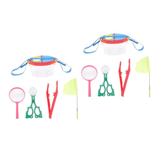 HEMOTON 2 Sätze Insektenfallen-Set Draussen Bausatz Spielzeug Für Draußen Streiche Für Lebende Tiere Werkzeugsätze Sandspielzeug Angeldrohne Kind Tragbar Plastik Kleines Insekt von HEMOTON