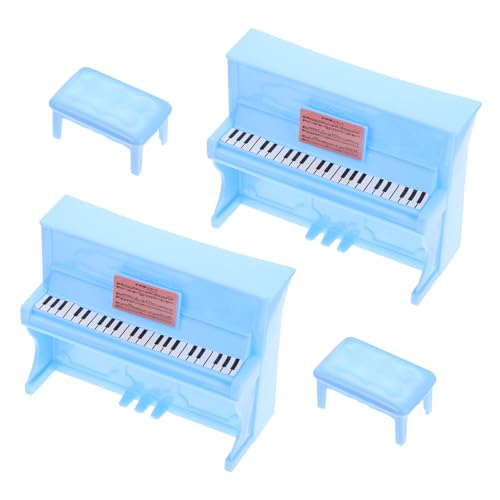 HEMOTON 2er-Set Stühle Abs-Kunststoff Mini- -Klavier-Ornament Simulationsklavier Für Puppenhaus- von HEMOTON