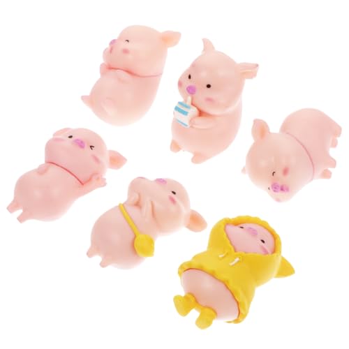 HEMOTON 2 Sätze Kleine Tierverzierungen Miniaturen Mini Piggy Schweinchen Kleines Tier Sparschwein Für Tiere Süße Tierstatuen Rosa Plastik 6 Stück * 2 HEMOTON 2 Sätze Kleine Tierverzierungen Miniaturen Mini Piggy Schweinchen Kleines Tier Sparschwein Für Tiere Süße Tierstatuen Rosa Plastik 6 Stück * 2 von HEMOTON