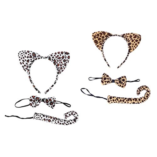 HEMOTON 2 Sätze Kostümset Katze mit Katzenohren Stirnband und Strapazierfähiges Tierkostüm für Party Karneval Halloween Niedliches Tierkostüm für Mädchen Weiß gelb Gepunktmuster HEMOTON 2 Sätze Kostümset Katze mit Katzenohren Stirnband und Strapazierfähiges Tierkostüm für Party Karneval Halloween Niedliches Tierkostüm für Mädchen Weiß gelb Gepunktmuster von HEMOTON