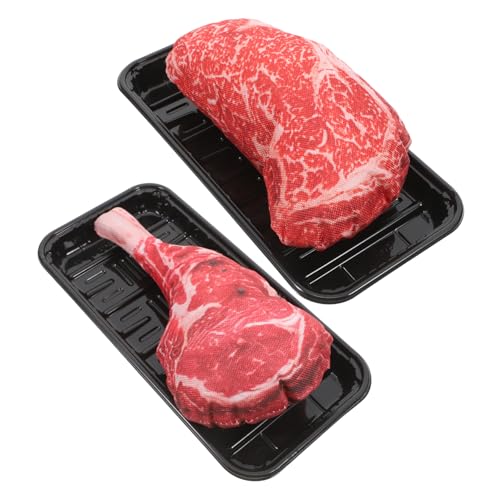 HEMOTON 2 Sätze Lifelike Künstliches Steak Teiliges Dekorationsmodell für Realistische Inneneinrichtung Requisiten für Küche Restaurant oder Food Fotografie von HEMOTON