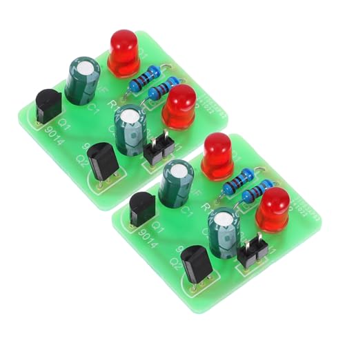 HEMOTON 2 Sätze Lötübungsset für Anfänger mit Blinkendem LED modul Elektronisches DIY Kit für Praktische Löterfahrungen Vielseitig für Schule Experimente und Hobby LED bistabil schaltung von HEMOTON