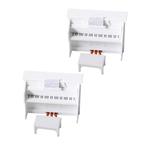 HEMOTON 2 Sätze Miniatur Piano mit Hocker Teiliges für Puppenhaus Szenen Realistische Requisiten für Rollenspiele Tragbares für Kreative Kinderaktivitäten HEMOTON 2 Sätze Miniatur Piano mit Hocker Teiliges für Puppenhaus Szenen Realistische Requisiten für Rollenspiele Tragbares für Kreative Kinderaktivitäten von HEMOTON