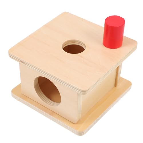HEMOTON 2 Sätze -Lehrmittel aus Holz Spielzeug Puzzle Blöcke Kleinkind hölzern rot von HEMOTON