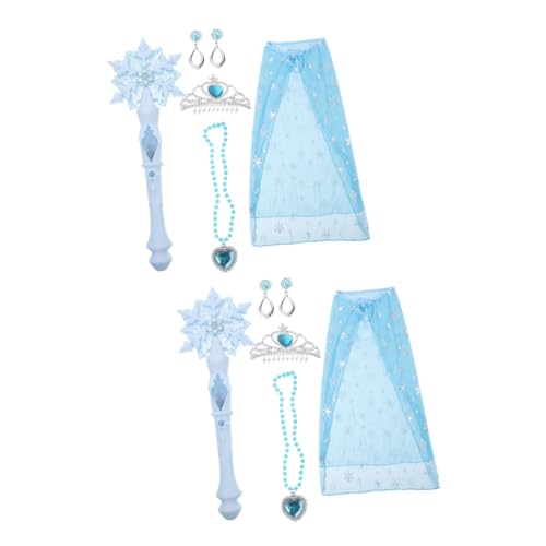 HEMOTON 2 Sätze Schnee Zauberstab Taschenmikroskop Cosplay-kleidung Prinzessin Kostümzubehör Prinzessin Cosplay Prop Performance-kostüm Zauberstab Spielzeug Kind Geschenk Kunststoff Fee von HEMOTON