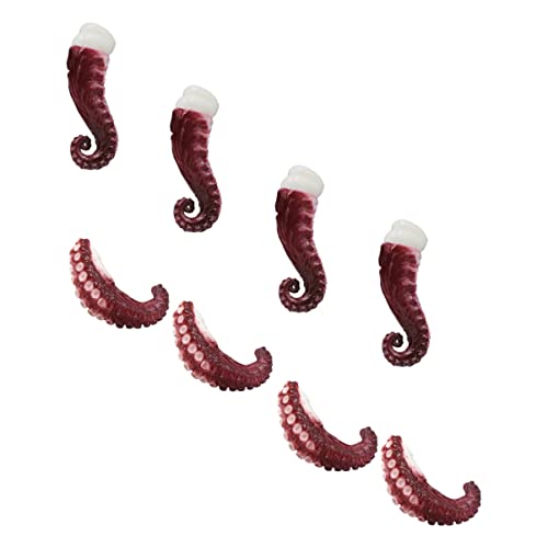 HEMOTON 2 Sätze Simulierte Oktopus-Schnurrhaare gefälschtes Fischmodell Miniaturen Spielzeuge Kinderspielzeug künstliche Tintenfischklauen-Modelle Oktopus-Klauen-Verzierungen von HEMOTON
