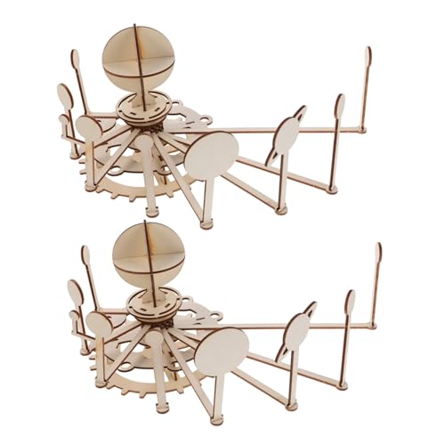 HEMOTON 2 Sätze Solar System Puzzle für DIY Holzplaneten Modell Bastel-bausatz Sicheres Lernspielzeug Stem Wissenschaft Experiment Schul Heimlehrmittel von HEMOTON