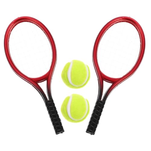 HEMOTON Miniatur-tennisschläger & Set – Lernspielzeug Für Kinder Und Puppenhaus- von HEMOTON