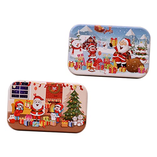 HEMOTON 2 Sätze Weihnachtspuzzle bastelset basteln für handwerken für weihachtsgeschenk Present Ideas Intelligenz-Puzzle pädagogisches Puzzle hölzern Colorful von HEMOTON