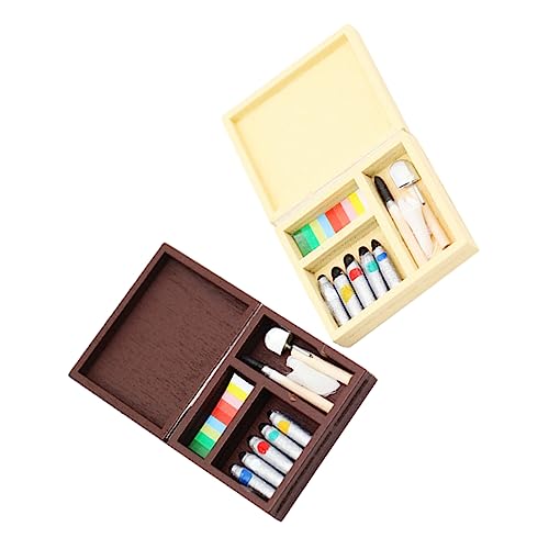 HEMOTON 2 Sets Box Holz Kleine Farbe Staffelei Tischplatte Staffelei Mini Schmuck HEMOTON 2 Sets Box Holz Kleine Farbe Staffelei Tischplatte Staffelei Mini Schmuck von HEMOTON