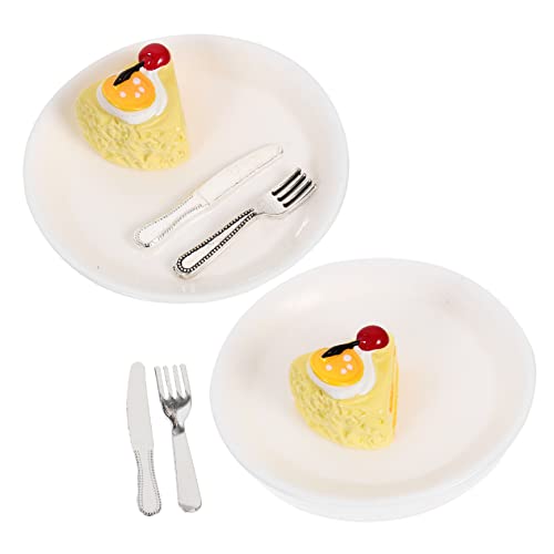 HEMOTON 2er-Pack Miniatur-kuchenformen – Kunstharz-Dessert Für Kinder Rollenspiele Dekoratives Mini- -küchenzubehör von HEMOTON