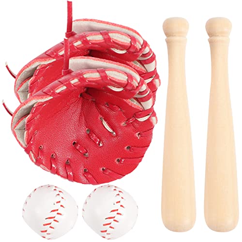 HEMOTON 2 Sets Miniatur-Baseballschläger Handschuh Und Ball Simulation Baseball-Kuchendekorationen Für Puppenhaus-Accessoires Partygeschenke HEMOTON 2 Sets Miniatur-Baseballschläger Handschuh Und Ball Simulation Baseball-Kuchendekorationen Für Puppenhaus-Accessoires Partygeschenke von HEMOTON