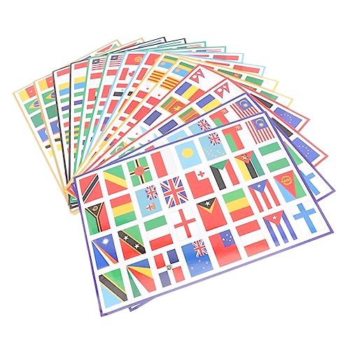 HEMOTON 2 Sets Flagge Aufkleber Welt Fußball Selbst-Adhesive Gesicht Klebstoff Abnehmbare Dekorative Ornamente von HEMOTON