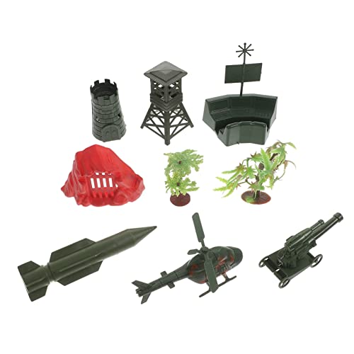 HEMOTON 2 Sets Kunststoff Hubschrauber Spielzeug Landschaftsbau Prop Spielzeug Ausrüstung Modelle Für Kinder Modell Spielzeug Set von HEMOTON