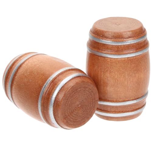 HEMOTON 2 Stück Mini Bierfass Miniatur Puppenhaus Weinflaschen Holz Miniatur Bierfass Weinfass Holzfass für Szenen Modell HEMOTON 2 Stück Mini Bierfass Miniatur Puppenhaus Weinflaschen Holz Miniatur Bierfass Weinfass Holzfass für Szenen Modell von HEMOTON