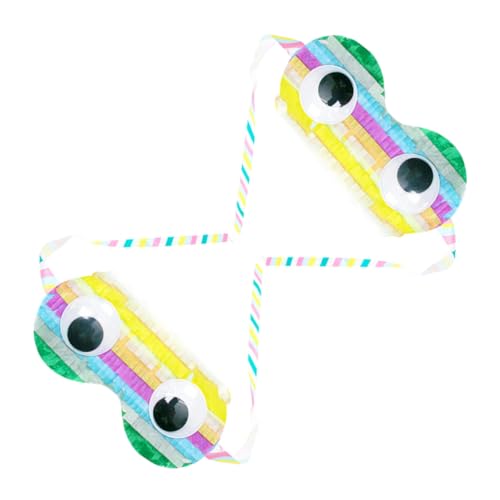 HEMOTON 2 Stück Bunte Piñata Augenmasken für Kindergeburtstagsfeiern Cosplay Zubehör für Jungen und Mädchen für Foto Events und Bühnenauftritte HEMOTON 2 Stück Bunte Piñata Augenmasken für Kindergeburtstagsfeiern Cosplay Zubehör für Jungen und Mädchen für Foto Events und Bühnenauftritte von HEMOTON