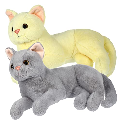 HEMOTON 2 Stück Cartoon cat Dekoration Schlafzimmer Toy babybrause Plush cat Katze ausgestopfte Tiere Plüschtier Katze Kätzchen Stofftier Katze Stofftier PP Baumwolle von HEMOTON
