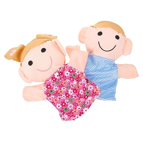 HEMOTON 2 Stück Familien Handpuppen für Kleinkinder Teiliges Pädagogische Handspielpuppen und Tochter Fördert Kommunikation und Fantasie Geeignet für Storytelling und von HEMOTON