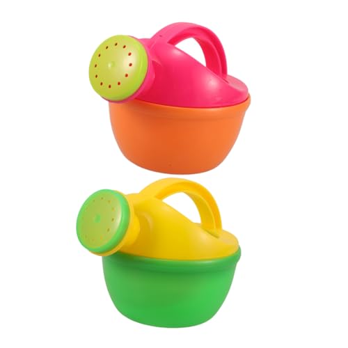 HEMOTON 2 Stück Gartengießkanne Kunststoff Wasserspielzeug mit Griffen Verstellbare Sprühfunktion Kleine Bunte Gießkanne für Bad Strand und Garten Geeignet für Kleinkinder Sommerspaß von HEMOTON