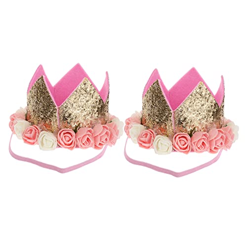 HEMOTON 2 Stück Geburtstagskrone Für Stirnbänder Partyhut Kronen Für Charms Für Babypartys Kinderkrone Basteln Säuglingskronen Stirnband Babykrone Kopfschmuck Babykronen von HEMOTON