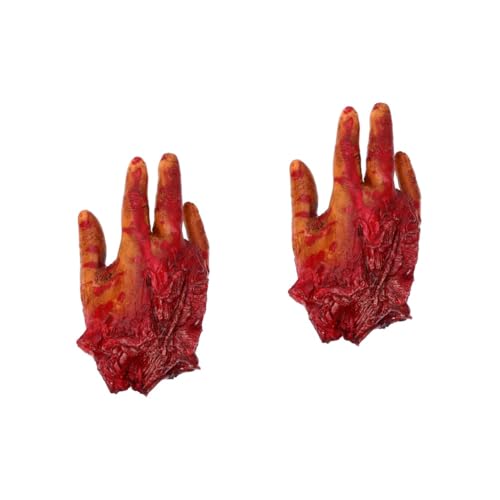 HEMOTON 2 Stück Halloween Brotdose Mit Gebrochenem Finger Spielzeug Gefälschte Blutige Hand Halloween Requisiten Gefälschter Horror Abgetrennte Hände Neugeborener Zwillingswagen von HEMOTON