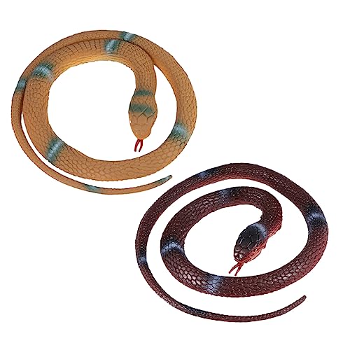 HEMOTON 2 Stück Halloween-Nachahmungsschlange Halloween Halloween Toys Tierimitation halloweendeko Schlangen Streich realistische Schlange Simulationsschlange Vinyl von HEMOTON