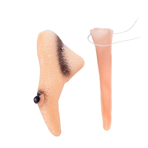 HEMOTON 2 Stück Halloween-Requisiten Halloween-Cosplay-Requisiten Masken Halloween Hexennase Gruselig Augapfel Kostümnase Schlag Dekorationen Halloween Falsche Nase Reißzähne Kessel Gummi von HEMOTON