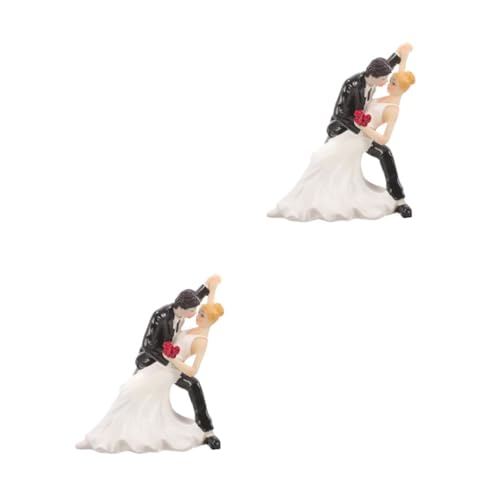 HEMOTON 2 Stück Hochzeitstorten Dekoration Tortenaufsatz Für Partys Bräute Brauthochzeitsdekorationen Für Zeremonien Geburtstage Hochzeitstorten Cupcake Dekoration Bräutigam von HEMOTON