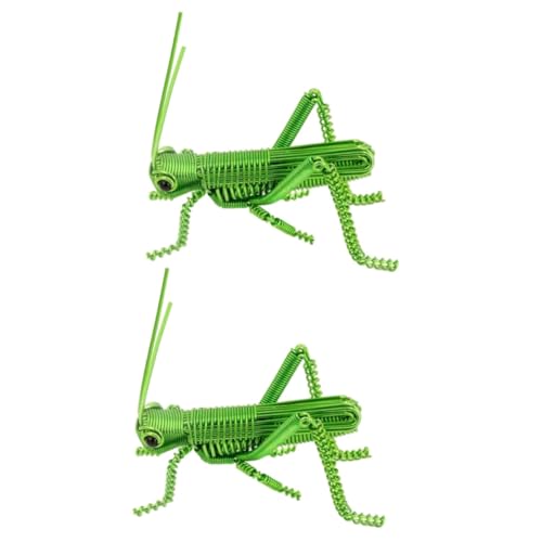 HEMOTON 2 Stück Insektenschmuck Heuschrecke Insektendekor Ornamente Insektenfiguren realistisch Schreibtisch Dekoration Animal Figures kleine Dekoration Simulation Schmuck Aluminium Green HEMOTON 2 Stück Insektenschmuck Heuschrecke Insektendekor Ornamente Insektenfiguren realistisch Schreibtisch Dekoration Animal Figures kleine Dekoration Simulation Schmuck Aluminium Green von HEMOTON