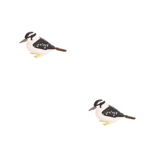 HEMOTON 2 Stück Kookaburra-Modell für kinderspielzeug Toys for kinderknallzeug realistisches Vogelmodell tiermodell Desktop schmücken Plastik von HEMOTON