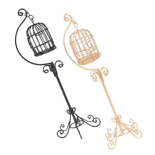 HEMOTON 2 Stück Maßstab Metall Offen mit Stand Robustes Metall Puppenhaus Zubehör Detailreiches Miniaturmöbel für Puppenstube und Dekoration für Sammler und Fotografie von HEMOTON