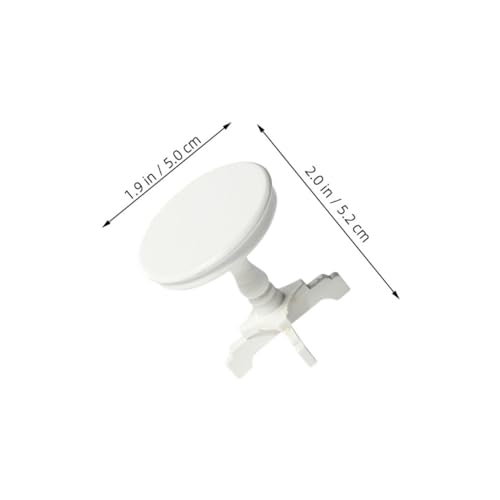 HEMOTON 2 Stück Maßstab Puppenhaus Holz Beistelltisch Weiß für Schreibtisch Rollenspiel Zubehör Kreative Dekoration Wohnzimmer Schlafzimmer von HEMOTON