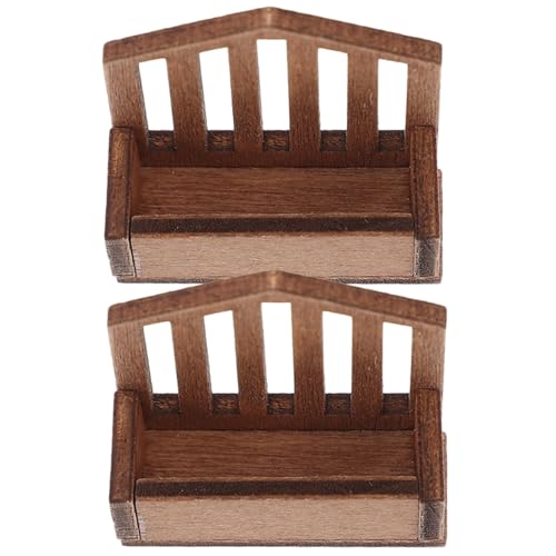 HEMOTON 2 Stück Mini Regal Deko Kleine Häuser Kleines Puppenhausmöbel Kleine Häuser Kleines Hausregal Miniatur Regal Zum Basteln Miniatur Ornament Holz von HEMOTON