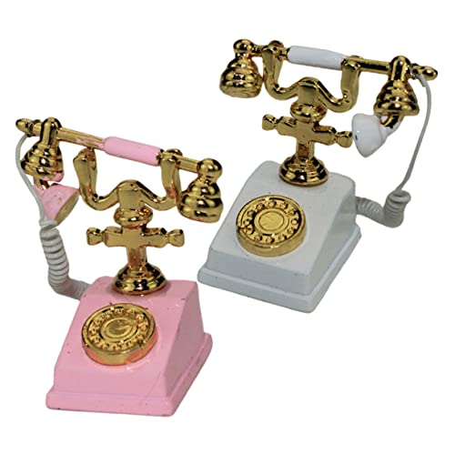 HEMOTON Mini-Retro-Telefon-Set – 2-teiliges Miniatur-Telefon Aus Metalllegierung Für Kinderspielzeug Und Zimmerdekoration HEMOTON Mini-Retro-Telefon-Set – 2-teiliges Miniatur-Telefon Aus Metalllegierung Für Kinderspielzeug Und Zimmerdekoration von HEMOTON