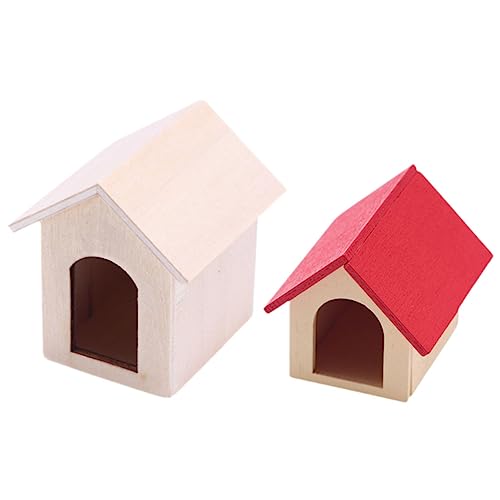 HEMOTON Puppenhaus Zwinger Spielzeug Set Miniatur Puppenhaus Zubehör Holz Hundehütten HEMOTON Puppenhaus Zwinger Spielzeug Set Miniatur Puppenhaus Zubehör Holz Hundehütten von HEMOTON