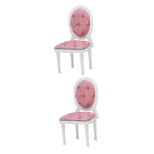 HEMOTON 2 Stück Miniaturstuhl für Puppenhaus DIY Mini Chair für Europäischer Stil Dekorativ für Miniaturen und von HEMOTON