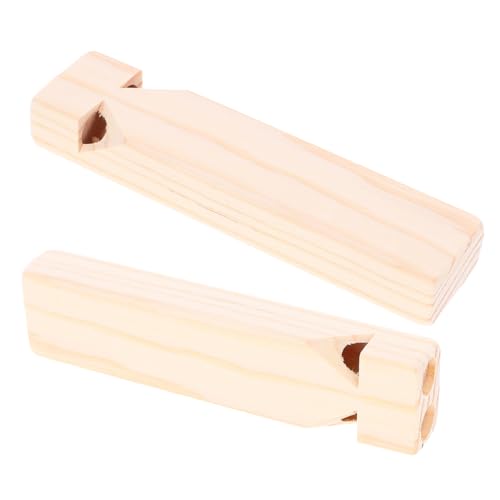 HEMOTON Musikalisches Für Jungen Und Mädchen 2 Stück Holzpfeifenspielzeug Unlackiert Partygeschenk Für Jungen Und Mädchen Musikinstrumente Für Kinder von HEMOTON