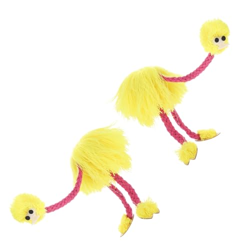 HEMOTON 2 Stück Plüschpuppe Marionette Strauße Puppe Marionette Tiere Puppentheater Zubehör Puppentheater Requisite Lustige Marionetten Interessante Marionetten Menschen Puppen Holz von HEMOTON