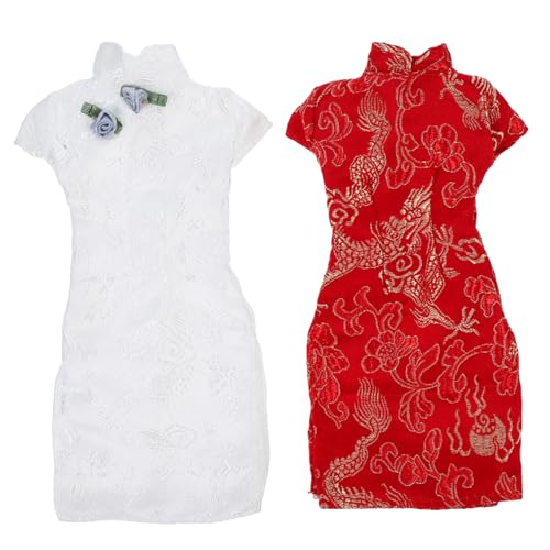 HEMOTON 2 Stück Puppen Cheongsam Kleidungszubehör Für Mädchen Kleider Puppenkleidung Puppen Cheongsam Puppen Cheongsam Für Puppen Dekorative Puppen Cheongsam Puppe von HEMOTON