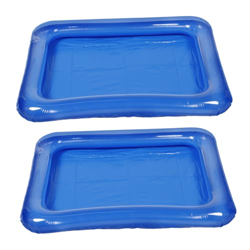 HEMOTON 2 Stück Puppen Schwimmbecken Schwimmtisch Für Pool Spaß Pool Wassertisch Zubehör Sand Und Wassermischspielzeug Puppen Pool Spielset Puppen Spielset Puppen Pool PVC von HEMOTON