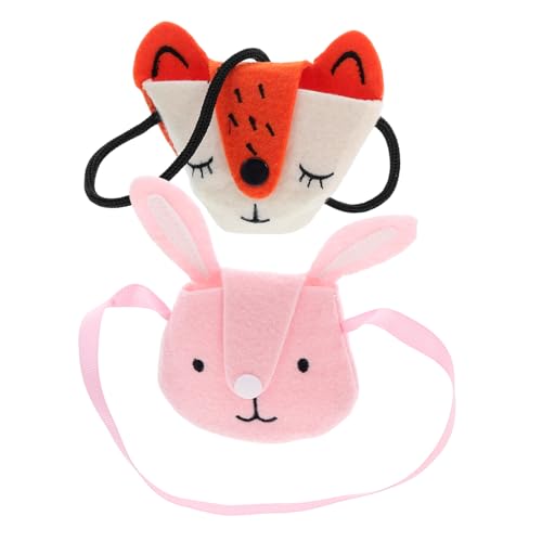 HEMOTON 2 Stück Puppentasche Dekotasche Puppen Cartoon Tasche Puppen Haustier Rovers Puppen Kleine Puppen Wellensittich Langschwanz Mädchen Puppen Mikroszene Verzierungen Stoffe von HEMOTON