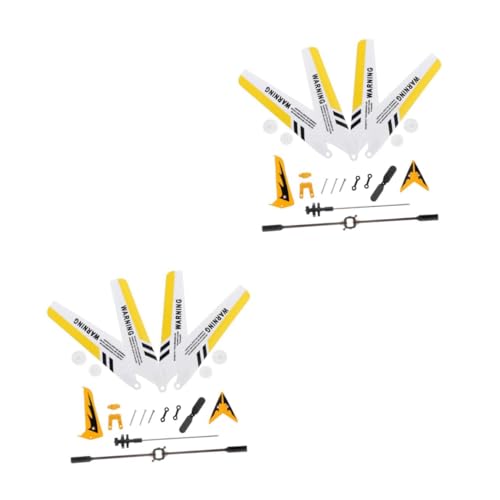 HEMOTON 2 Stück Rc Hubschrauber Ersatzteile Set Komplettset mit Klingen Schwanzdekorationen Verbindungsschnalle Innenschaft Gelb und Ersatz für Modelle HEMOTON 2 Stück Rc Hubschrauber Ersatzteile Set Komplettset mit Klingen Schwanzdekorationen Verbindungsschnalle Innenschaft Gelb und Ersatz für Modelle von HEMOTON