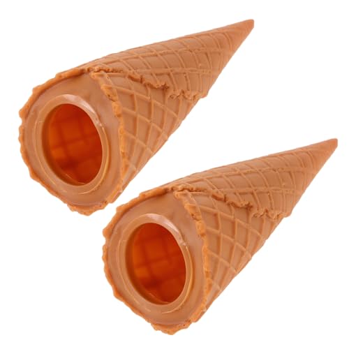 HEMOTON 2 Stück Realistische Eistüten Deko Teilig Eiscreme Modell Langlebig Leicht für Dessert Shop Fotohintergrund Geeignet von HEMOTON