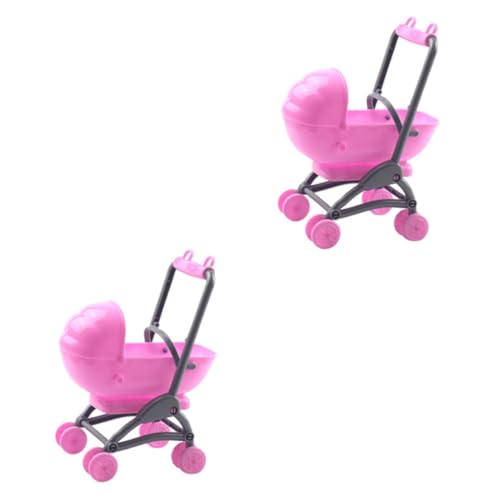 HEMOTON 2 Stück Simulation Carriage Puppenwagen aus Kinderwagen für Rollenspiel für Puppenstube und Kreative Dekoration von HEMOTON